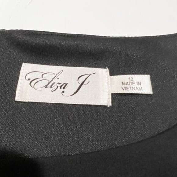 Eliza J Black Shift Dress with Gold Stud Embellishment size 12 cocktail dress - Picture 8 of 8